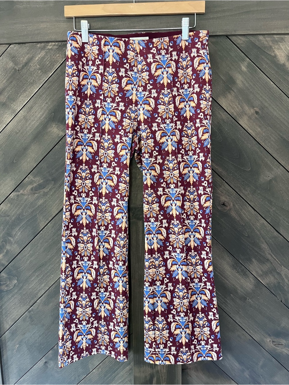 Anthropologie Maeve The Margot Kick-Flare Cropped Pants, XS, Pull on Elastic